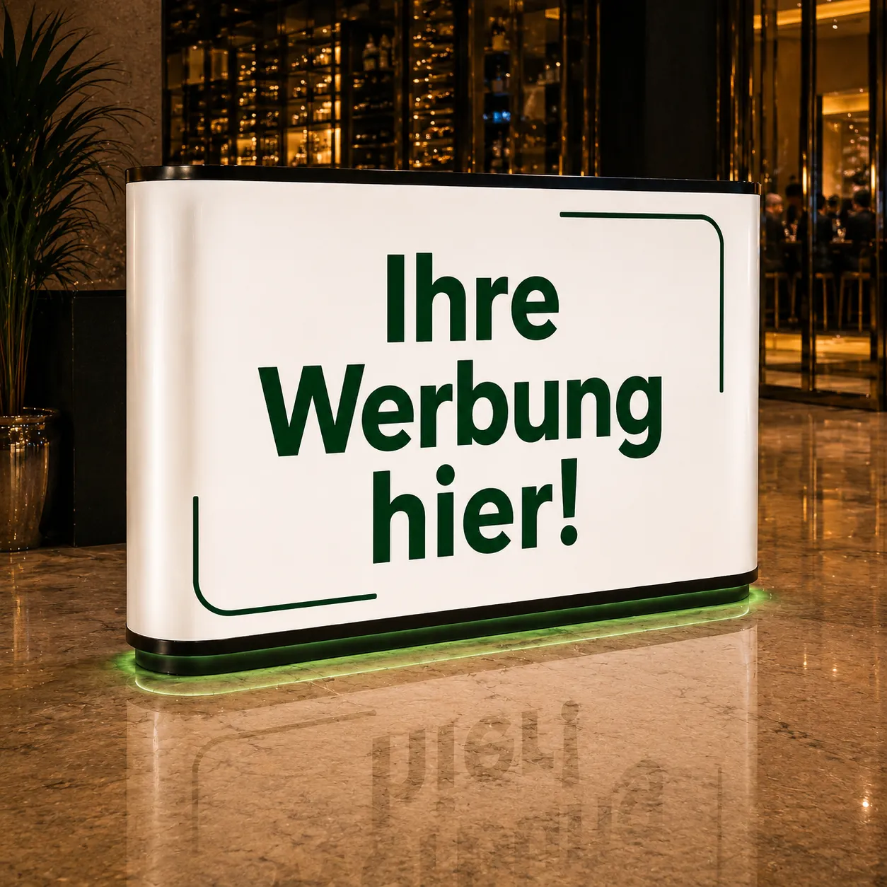 LED Promotion Desk als Theke mit digitaler Werbefläche