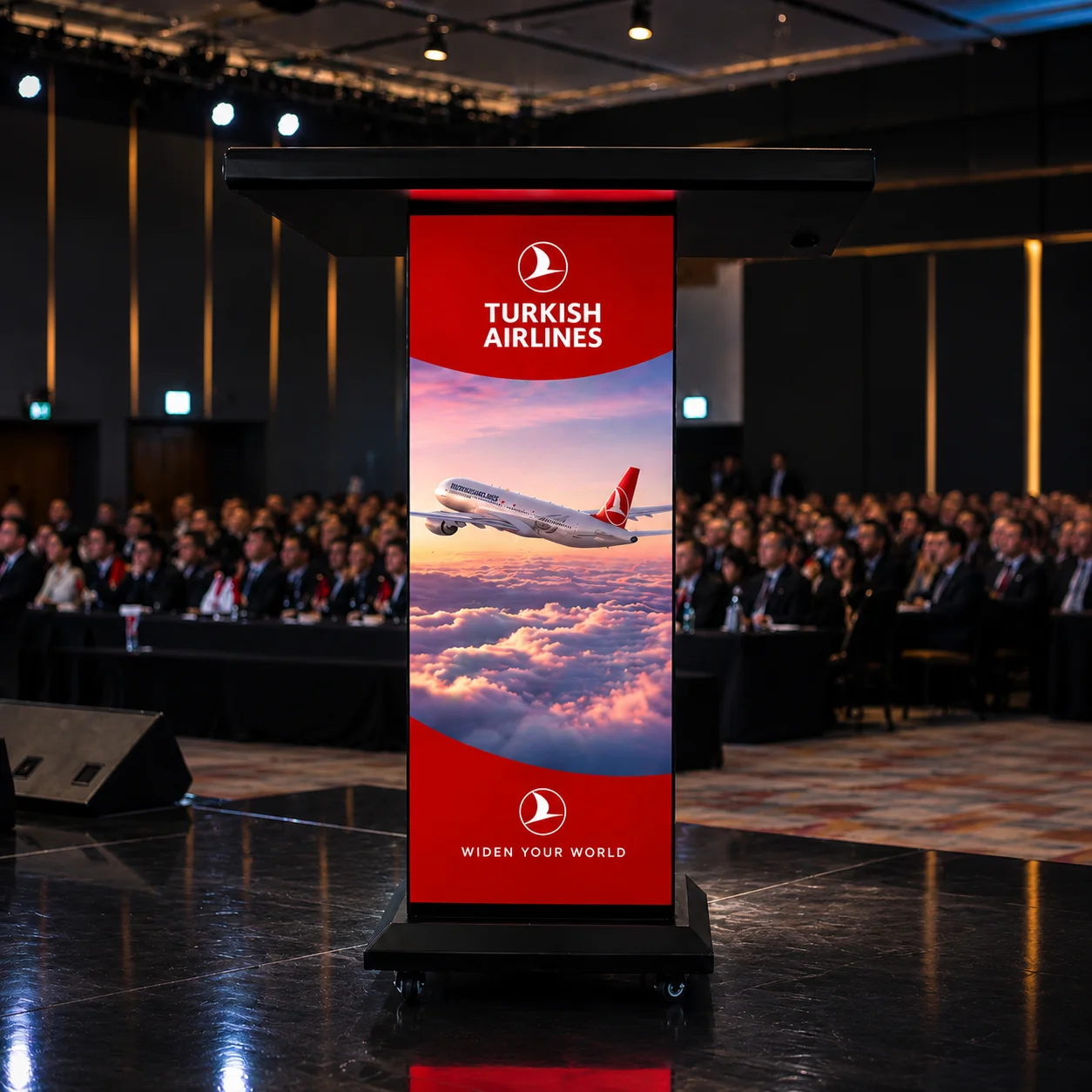 Digitales LED Rednerpult für Konferenzen, Sponsoring und Firmenpräsentationen